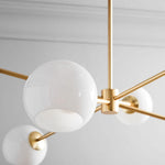 Staggered Glass 6 Light Chandelier