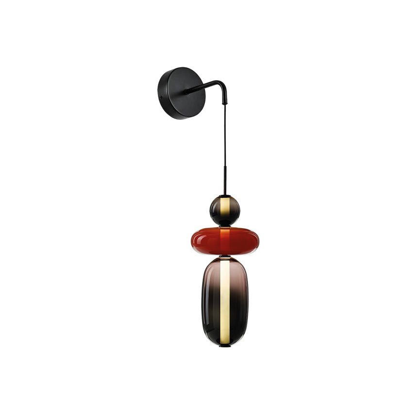 Candied Glass Wall Sconce – Hand-Blown Art Glass LED Wall Light