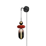 Candied Glass Wall Sconce – Hand-Blown Artisan LED Plug-In Light