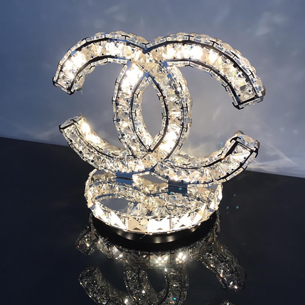 Stainless steel Crystal Table Lamp