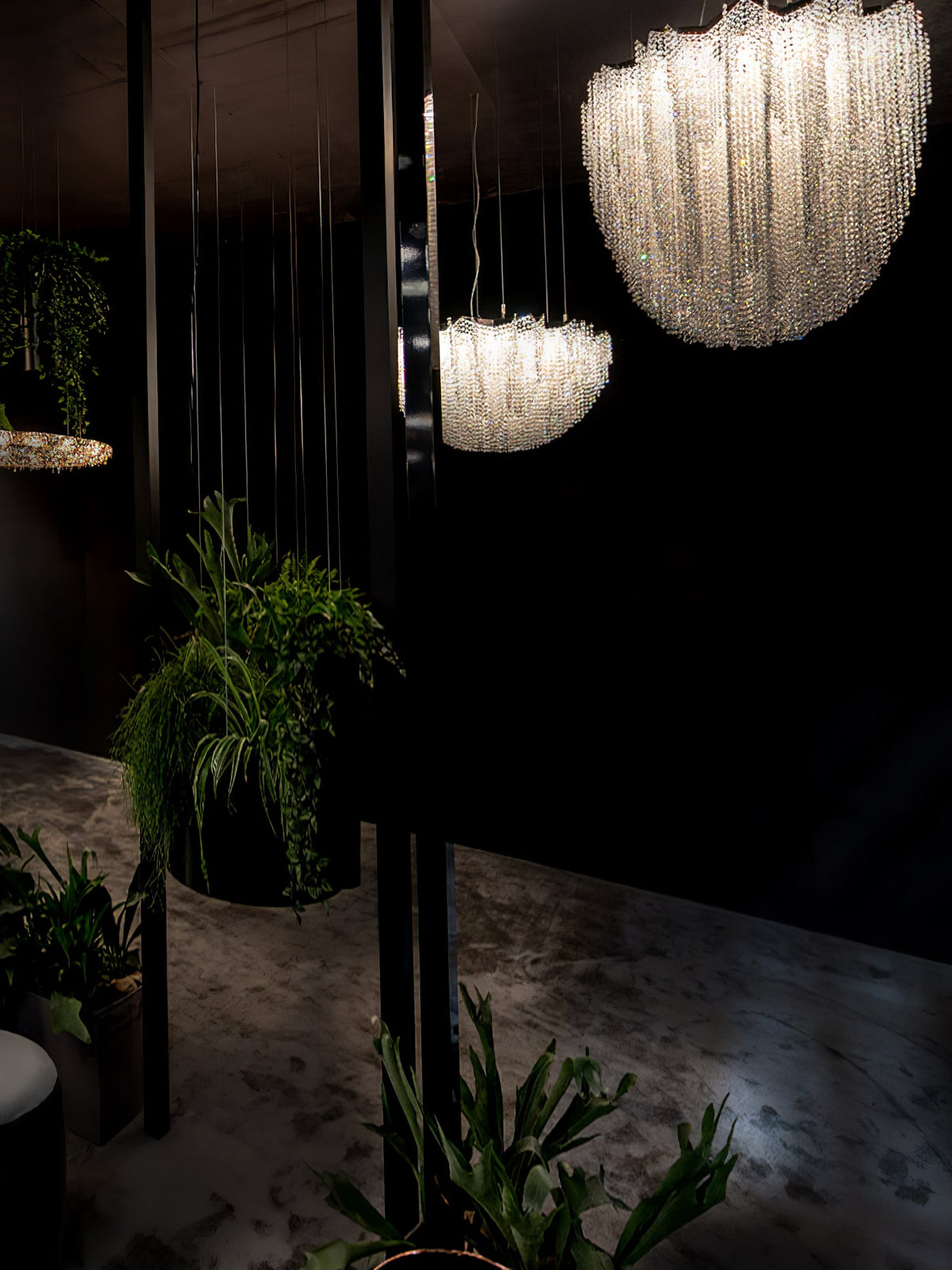 Stalizi Crystal Chandelier – Modern Cascading Waterfall Light for Dining Room and Living Room