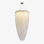 Stalizi Crystal Chandelier – Modern Cascading Waterfall Light for Dining Room and Living Room