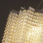 Stalizi Crystal Chandelier – Modern Cascading Waterfall Light for Dining Room and Living Room