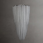 Stalizi Crystal Chandelier – Modern Cascading Waterfall Light for Dining Room and Living Room