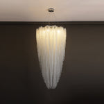 Stalizi Crystal Chandelier – Modern Cascading Waterfall Light for Dining Room and Living Room