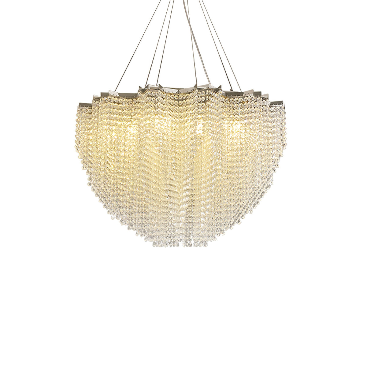 Stalizi Crystal Chandelier – Modern Cascading Waterfall Light for Dining Room and Living Room