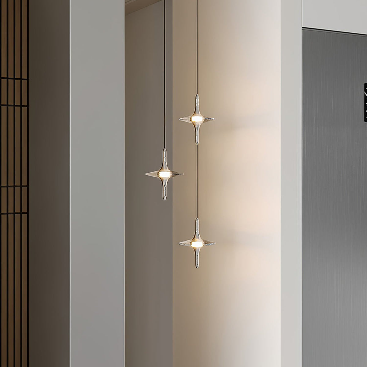 Starfall Staircase Chandelier – Modern Crystal Pendant Light for Contemporary Interiors