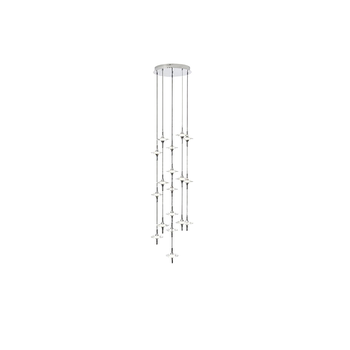 Starfall Staircase Chandelier – Modern Crystal Pendant Light for Contemporary Interiors