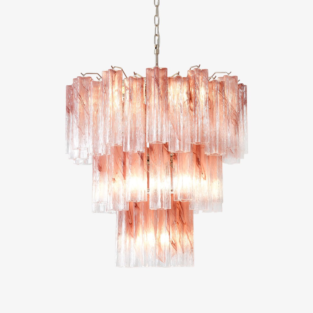 Rose Glass Tube Chandelier – Modern Designer Pendant Light
