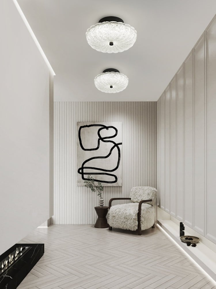 Starlit Brass LED Flush Mount Ceiling Light for Modern Interiors
