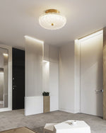 Starlit Brass LED Flush Mount Ceiling Light for Modern Interiors