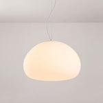 Steamed Bun Glass Pendant Light – Modern White Designer Ceiling Lamp