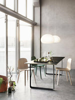Steamed Bun Glass Pendant Light – Modern White Designer Ceiling Lamp