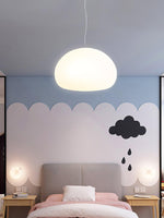 Steamed Bun Glass Pendant Light – Modern White Designer Ceiling Lamp