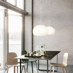 Steamed Bun Glass Pendant Light – Modern White Designer Ceiling Lamp