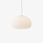 Steamed Bun Glass Pendant Light – Modern White Designer Ceiling Lamp