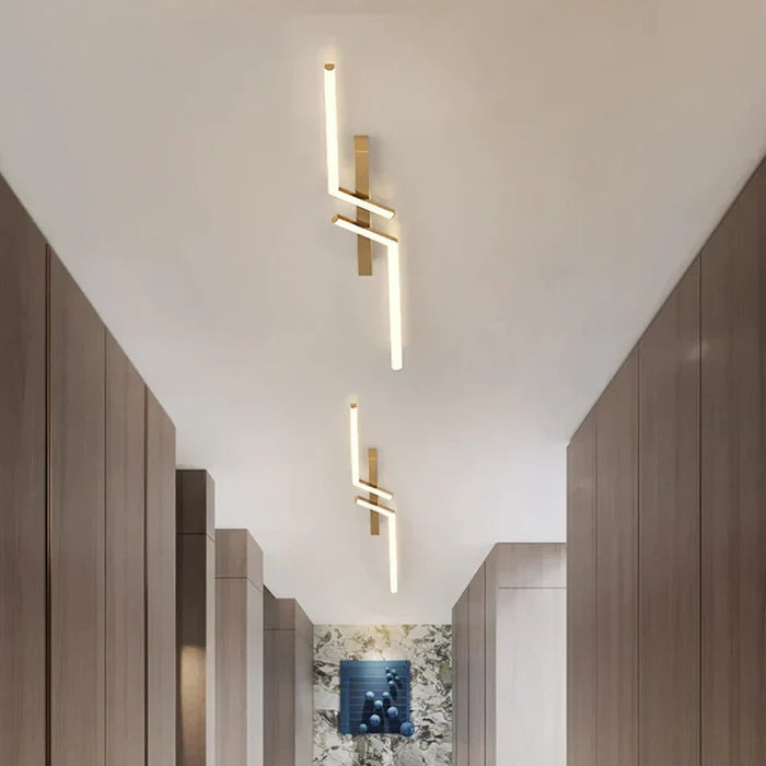 Modern Simple Black Aluminum Led Ceiling Light