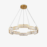 Stella Crystal Chandelier – Modern Gold LED Pendant Light for Dining Room and Foyer