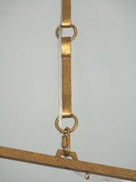 Stellar Frame Linear Chandelier in Brass with Fabric Shades