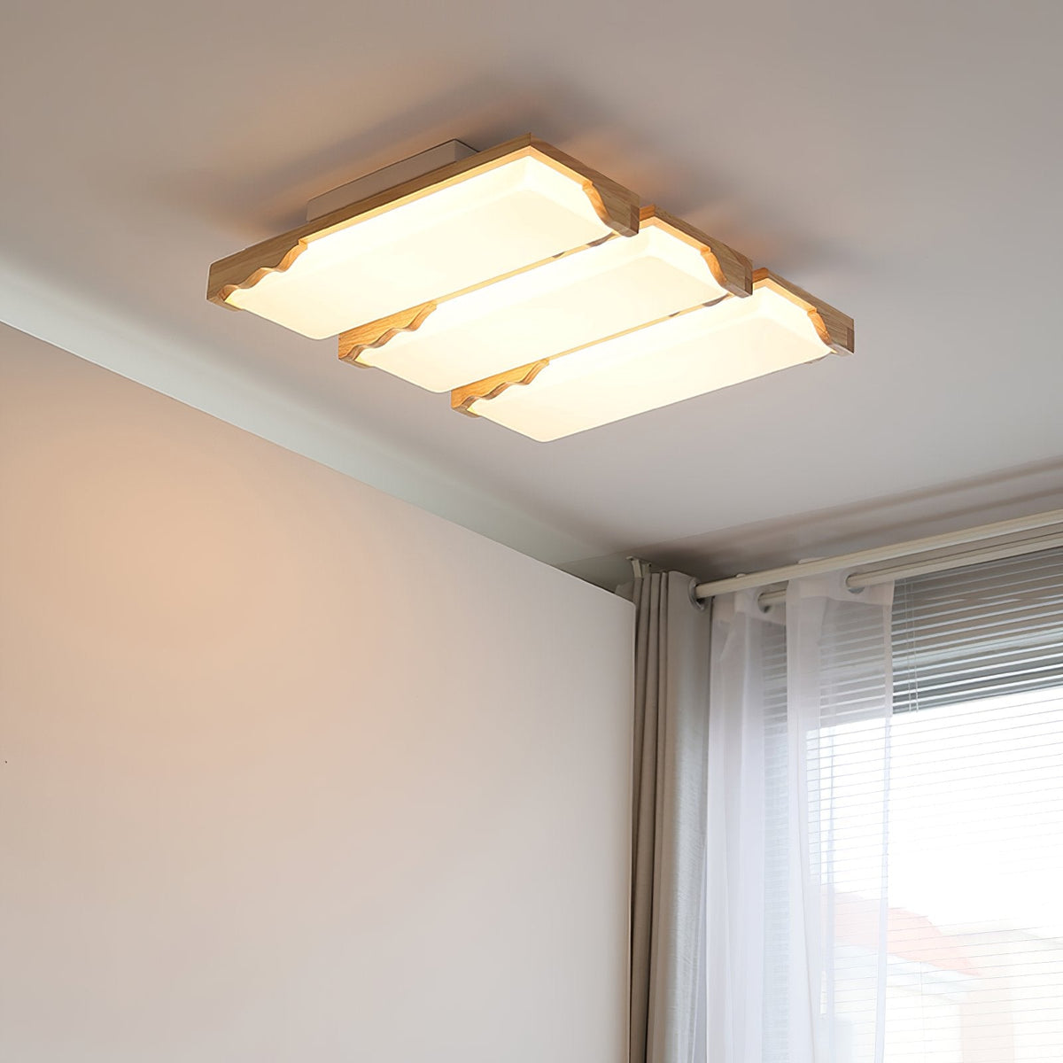 Stepped Log Ceiling Lamp