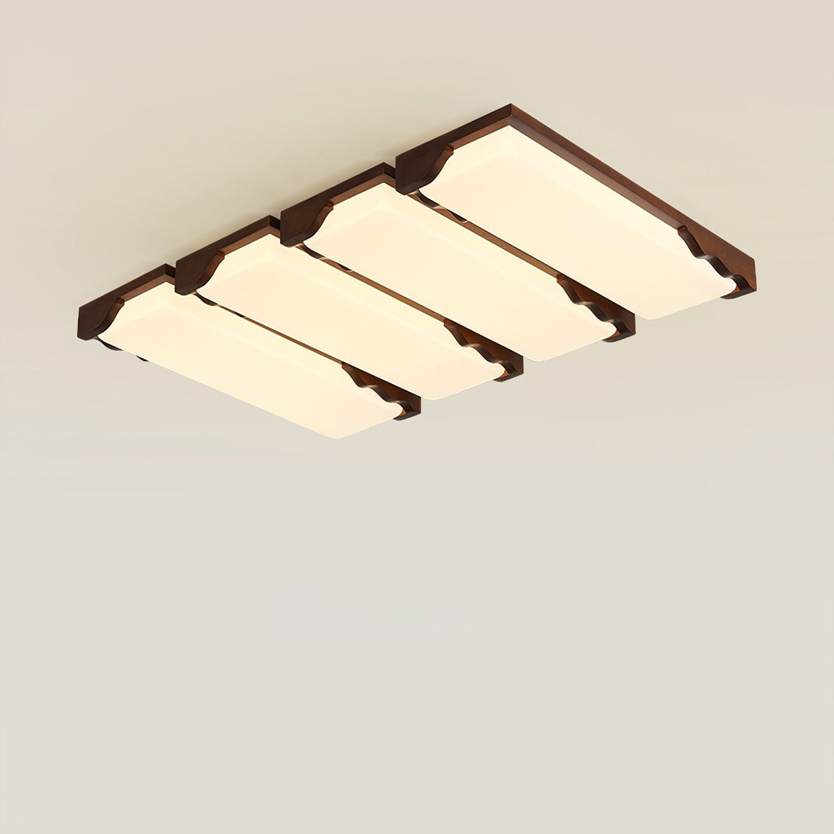Stepped Log Ceiling Lamp
