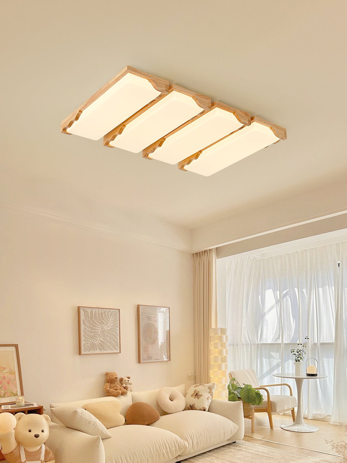 Stepped Log Ceiling Lamp