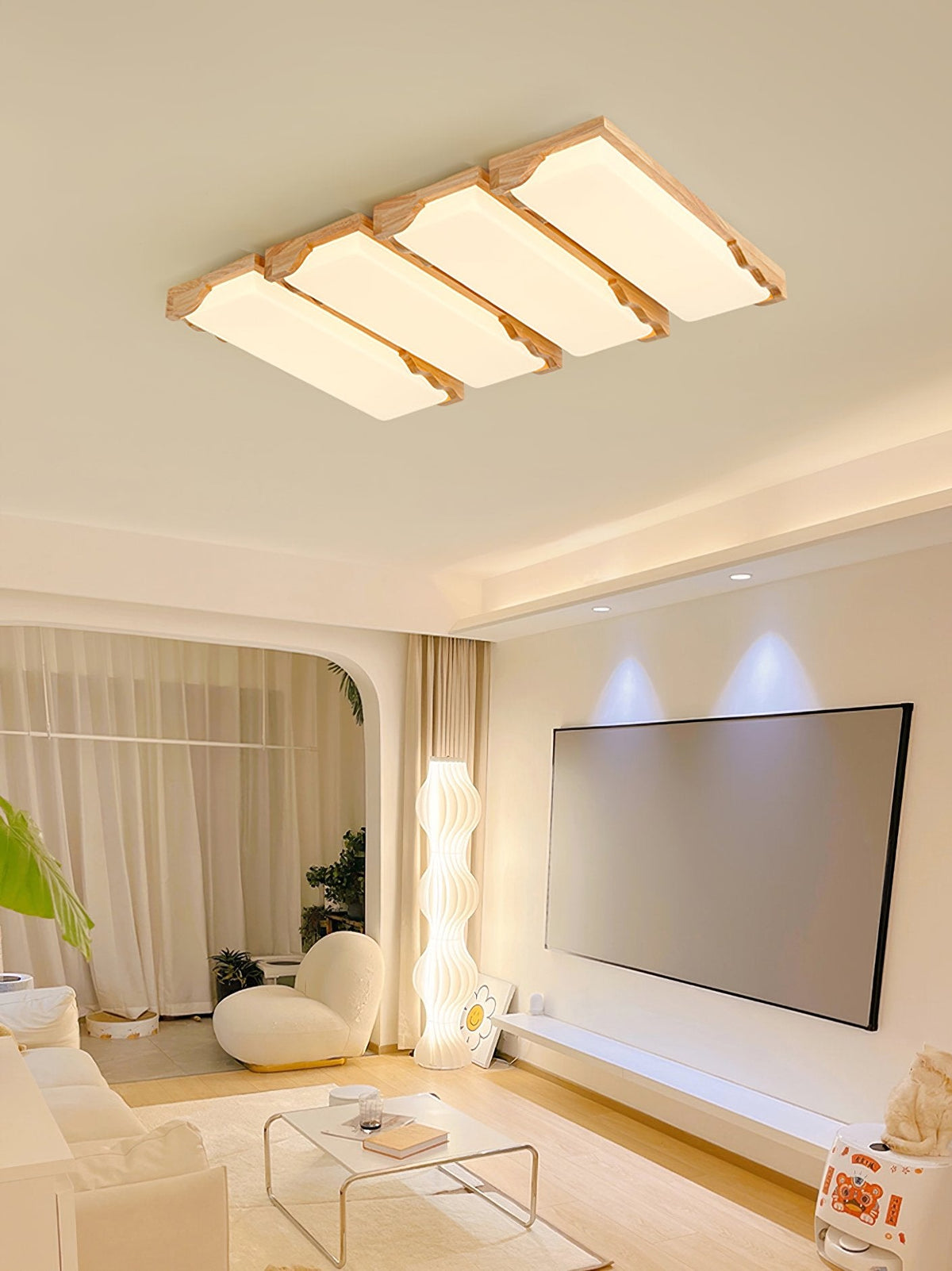 Stepped Log Ceiling Lamp