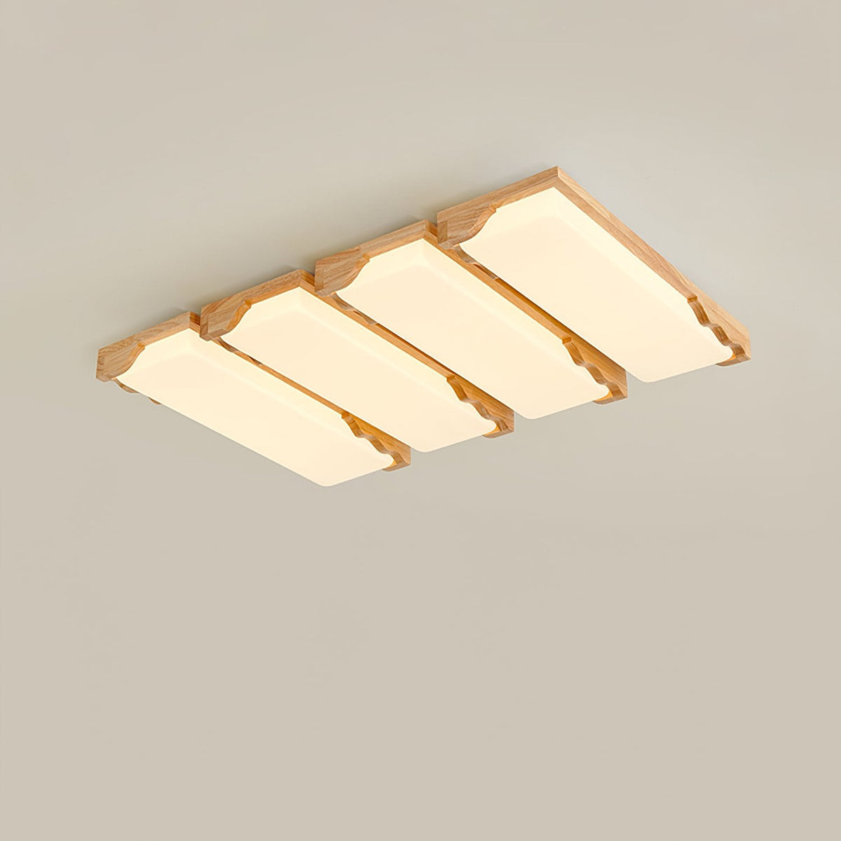 Stepped Log Ceiling Lamp