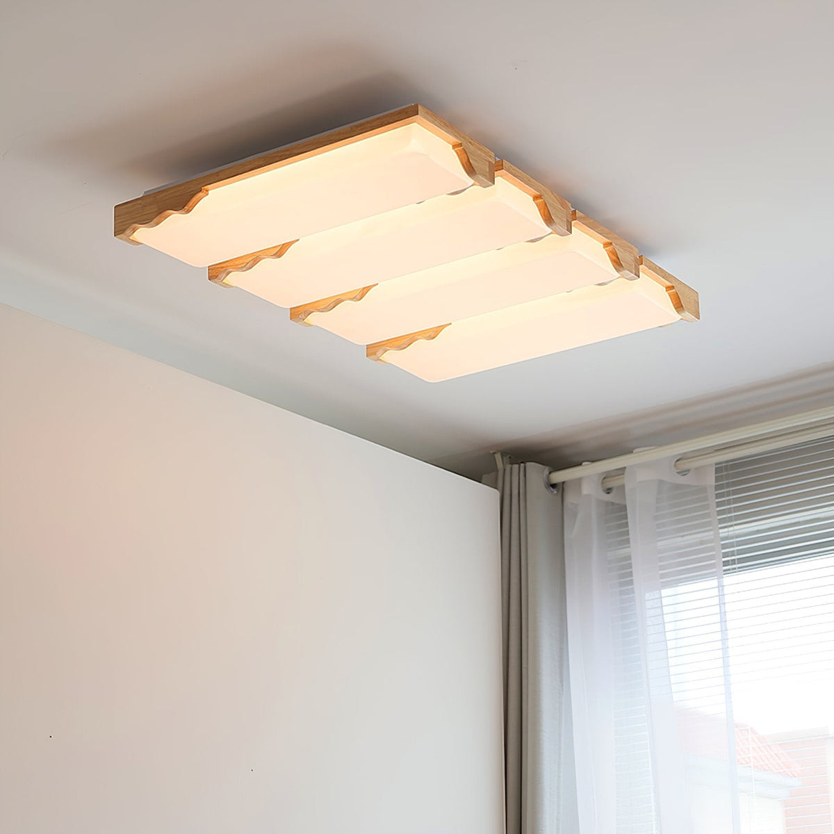 Stepped Log Ceiling Lamp