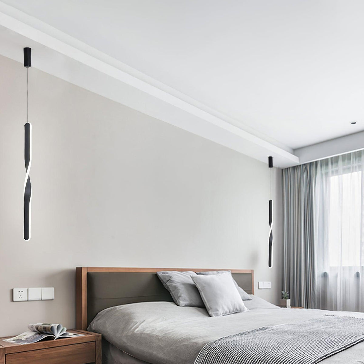 Stix Modern LED Pendant Light – Minimalist Linear Hanging Lamp for Dining Room and Living Room