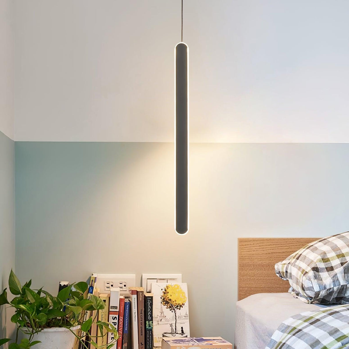 Stix Modern LED Pendant Light – Minimalist Linear Hanging Lamp for Dining Room and Living Room