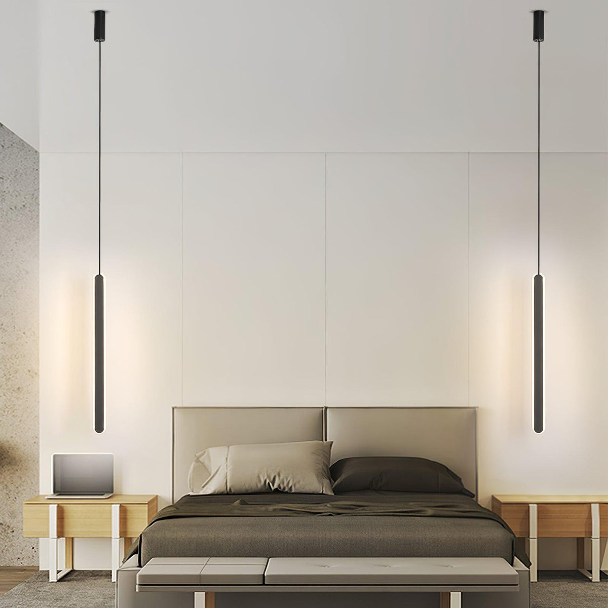 Stix Modern LED Pendant Light – Minimalist Linear Hanging Lamp for Dining Room and Living Room