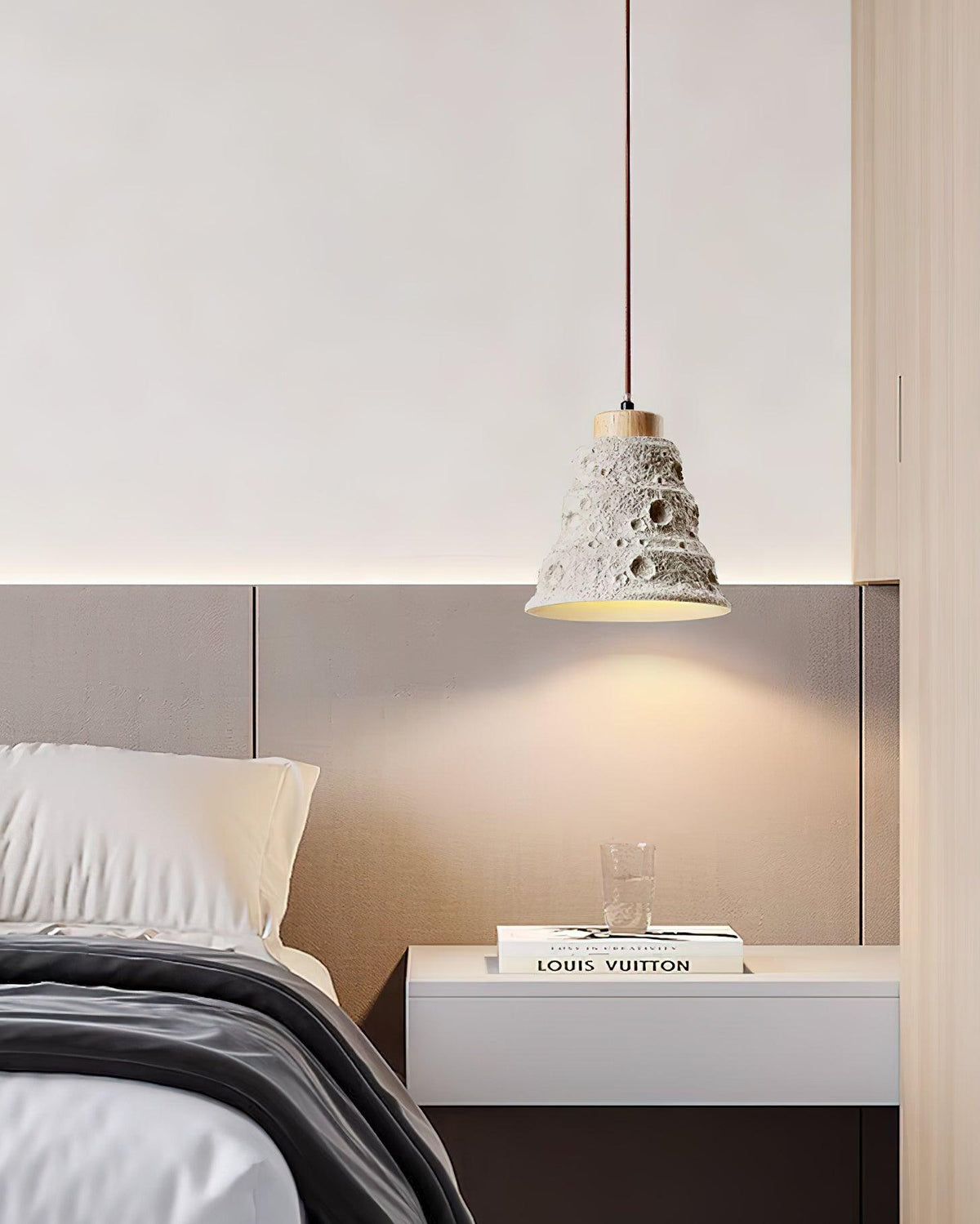 stone-bell-pendant-light