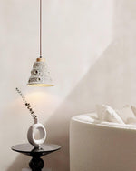 stone-bell-pendant-light
