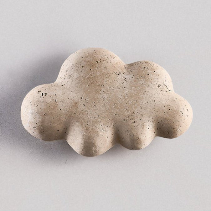 Travertine Cloud Wall Sconce with Warm LED Glow for Modern Interiors