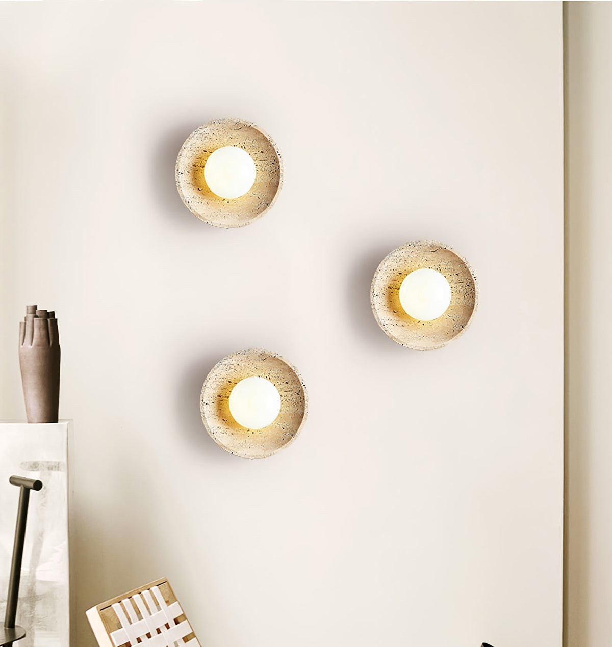 Stone Eclipse Plug In Wall Light