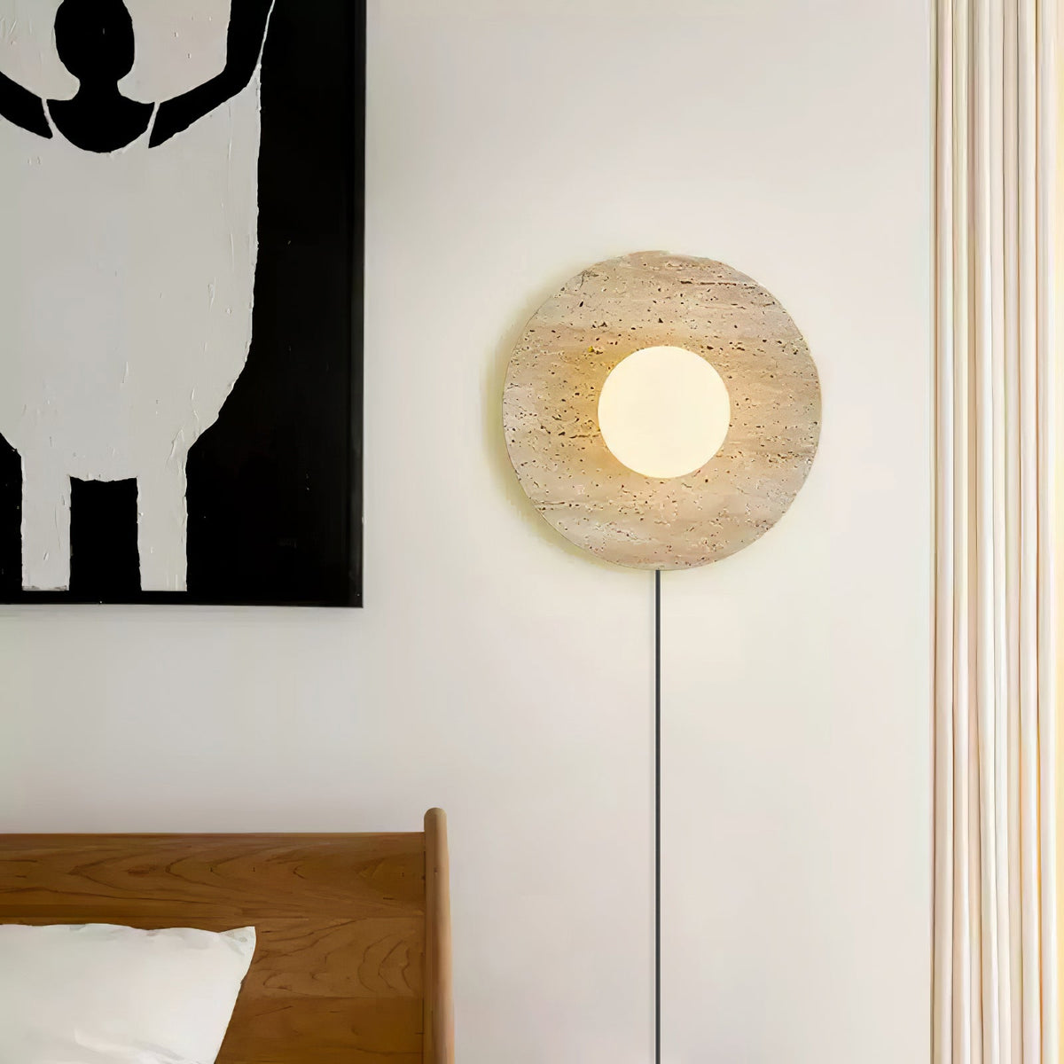 Stone Eclipse Plug In Wall Light