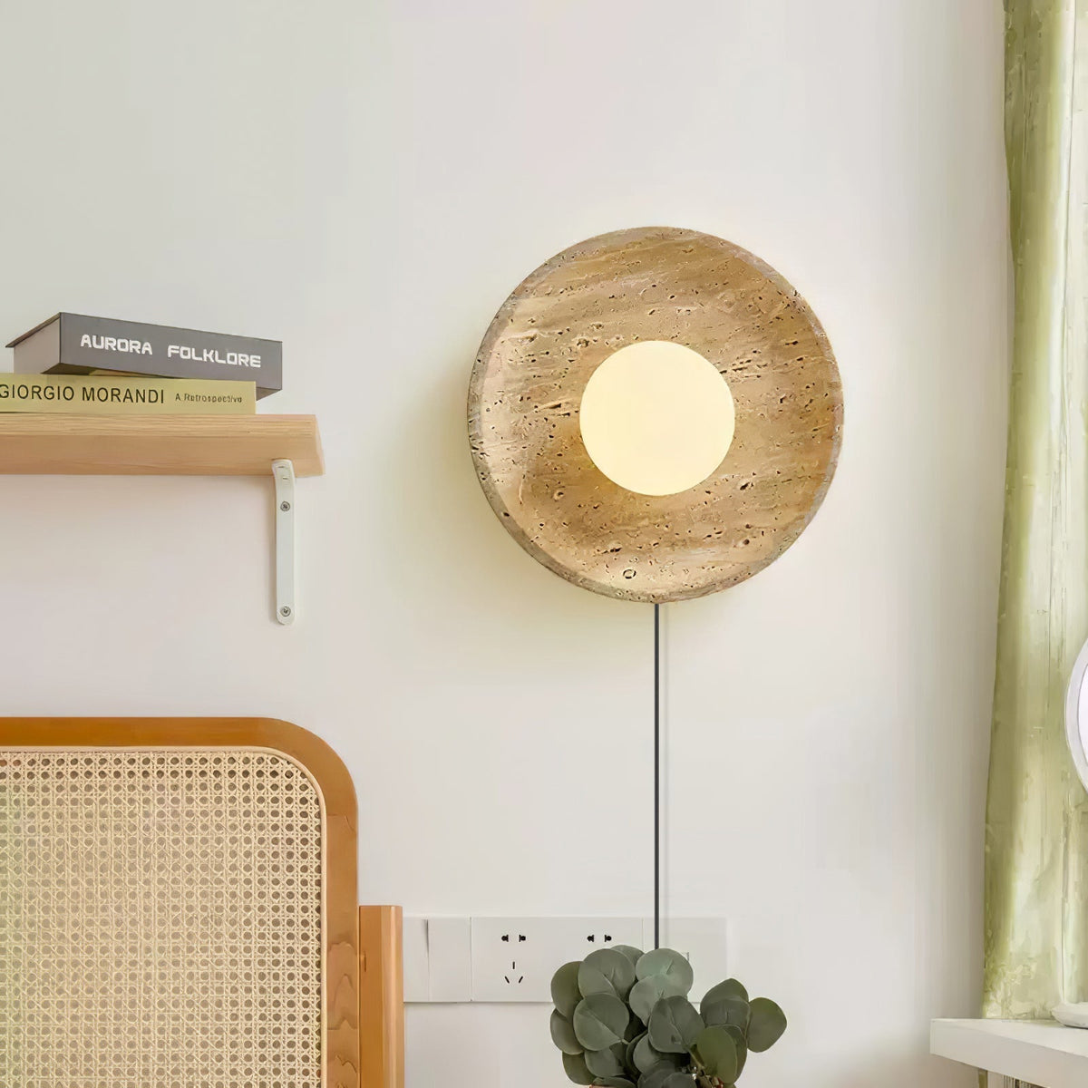 Stone Eclipse Plug In Wall Light