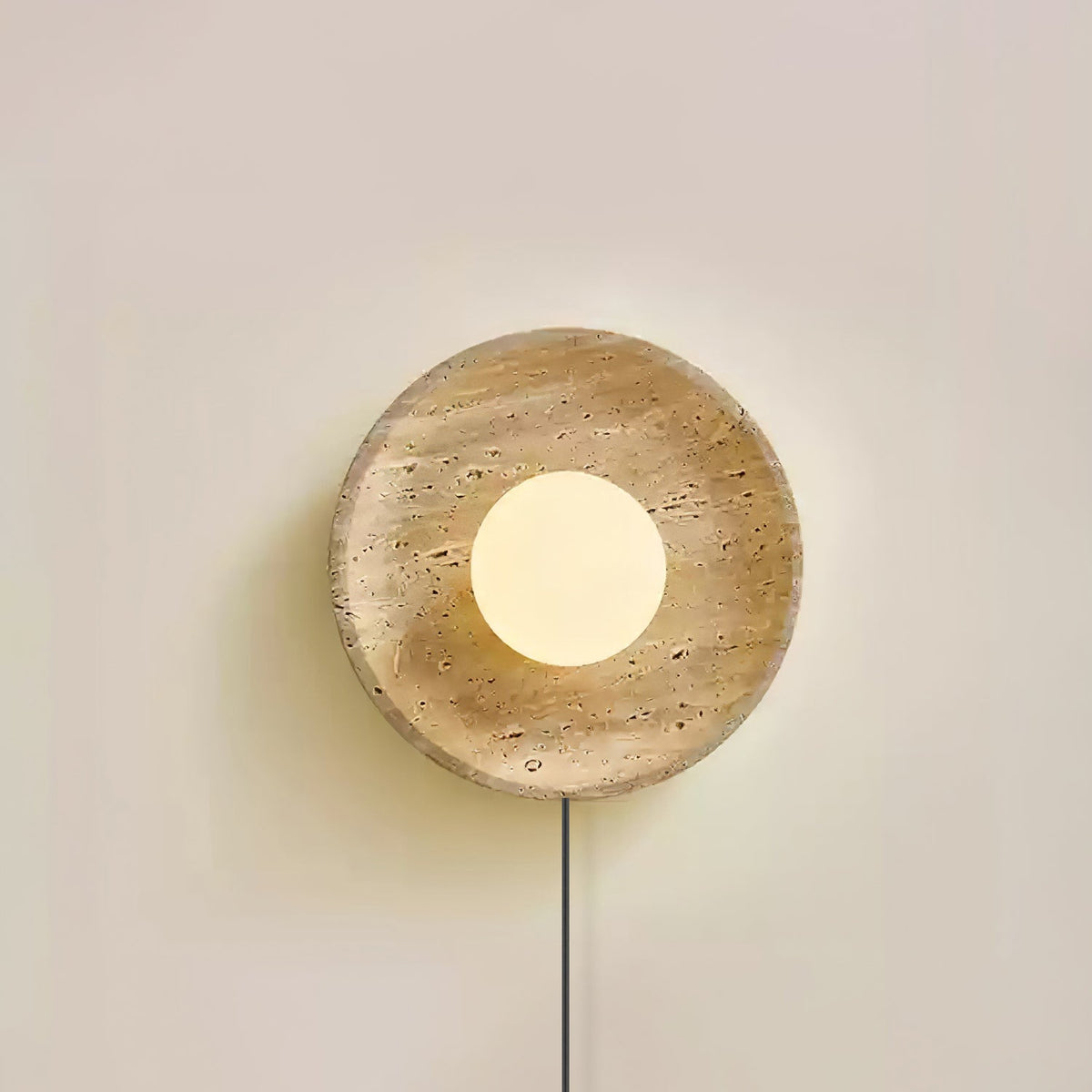 Stone Eclipse Plug In Wall Light