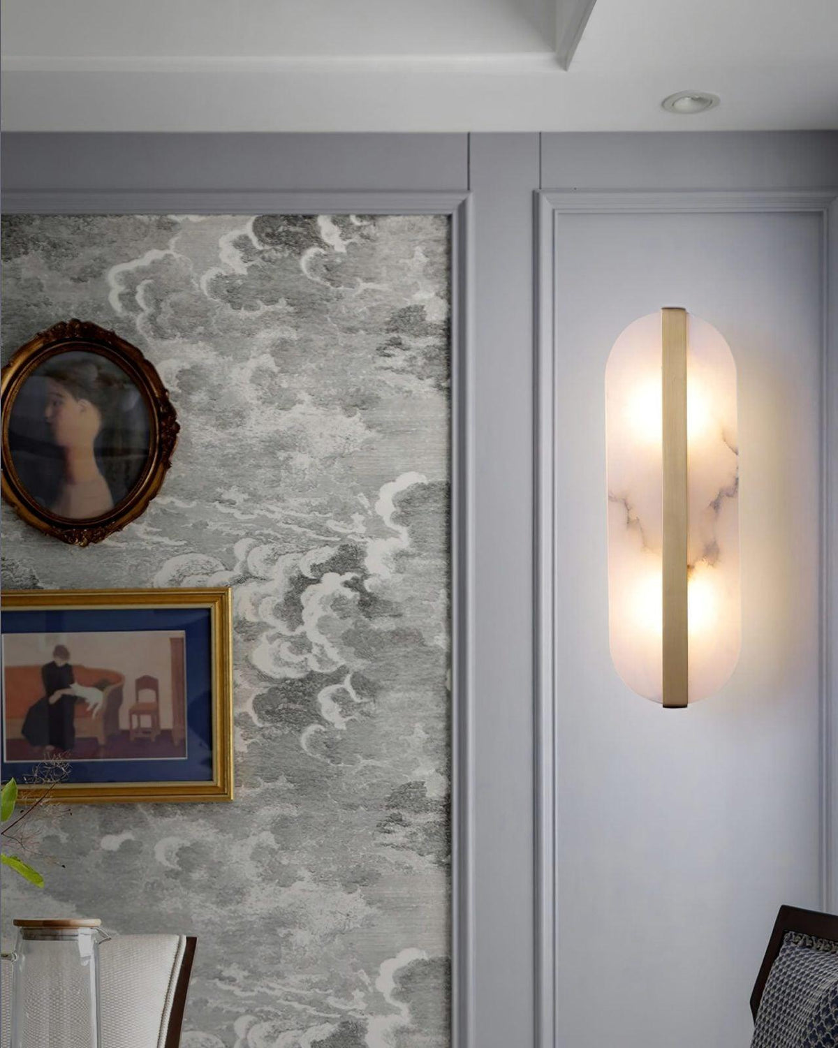 Stone Wall Alabaster Led Sconce