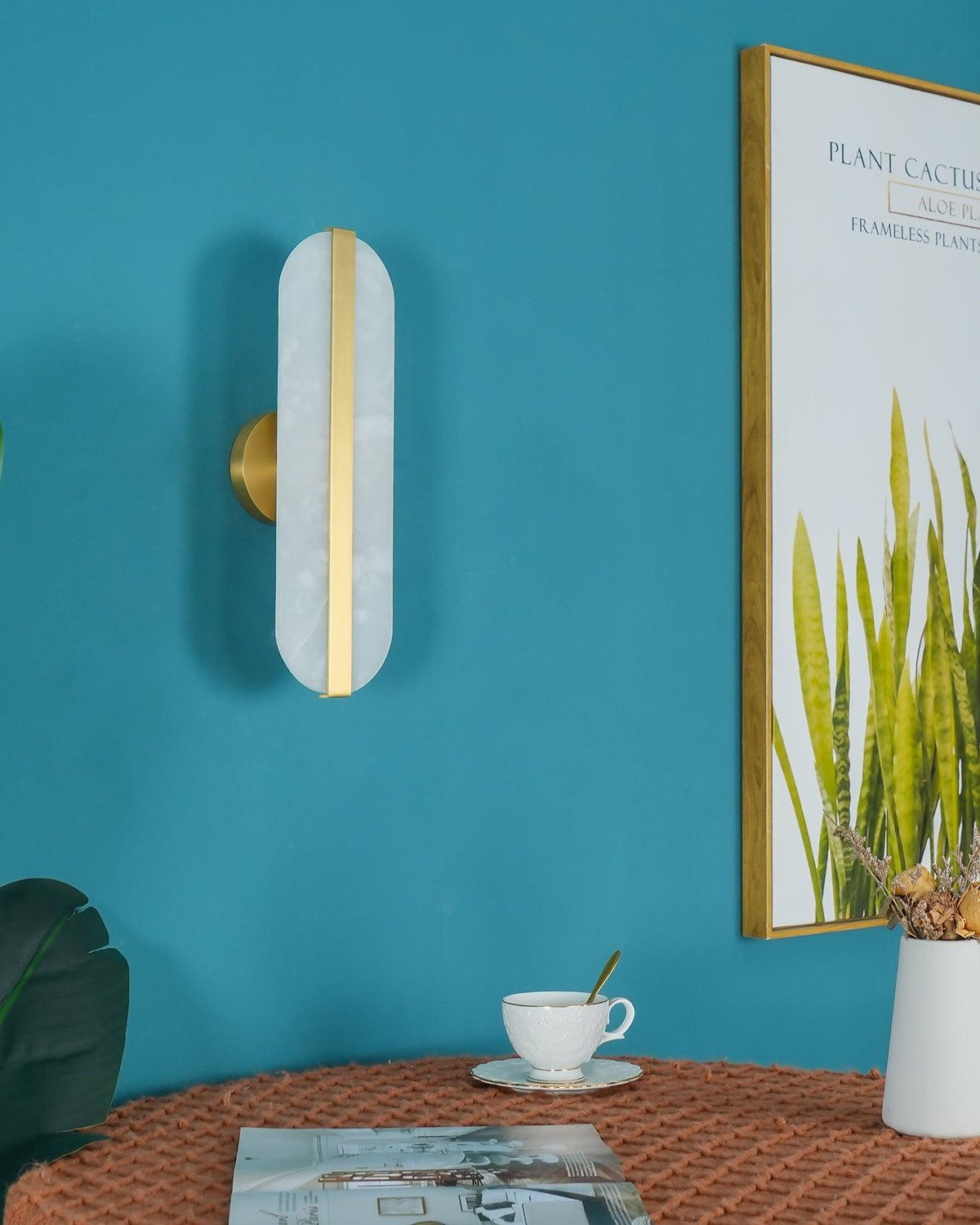 Stone Wall Alabaster Led Sconce