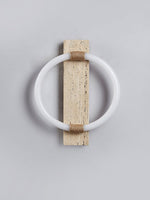 Stonek Travertine Wall Sconce with Integrated LED Ring