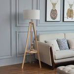 Storage Table Floor Lamp