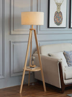 Storage Table Floor Lamp