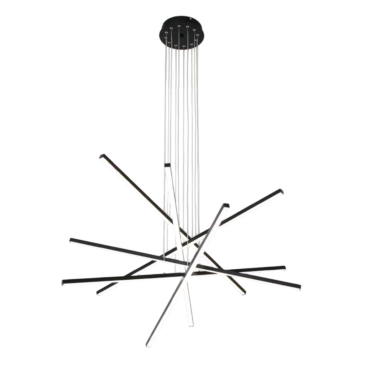 Strata Linear LED Chandelier, Modern Architectural Pendant Light for Dining Room