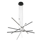 Strata Linear LED Chandelier, Modern Architectural Pendant Light for Dining Room