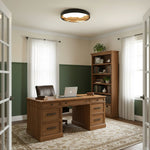 Strata Topographic Wood LED Ceiling Light, Modern Flush Mount