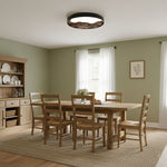 Strata Topographic Wood LED Ceiling Light, Modern Flush Mount