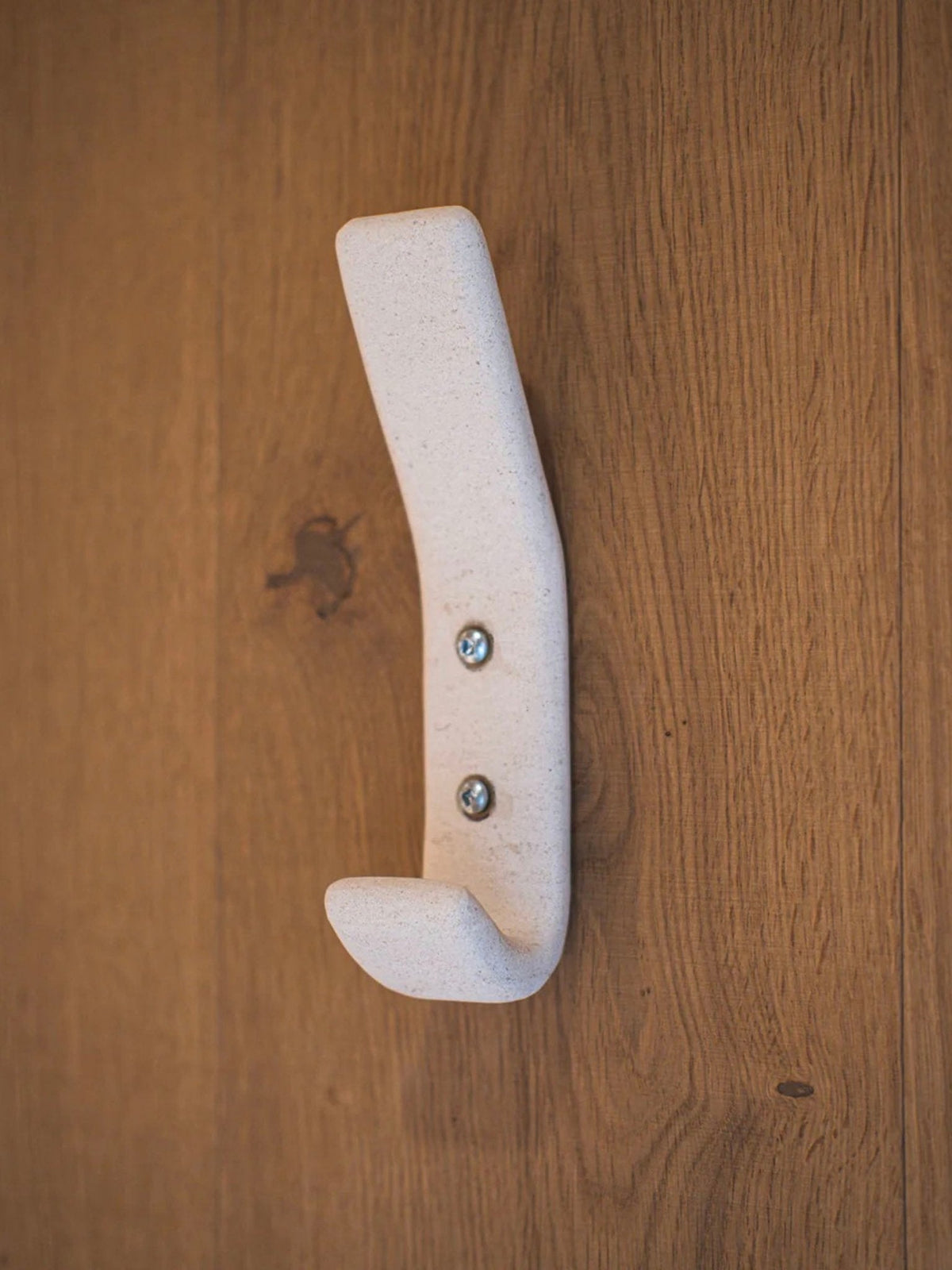 Strata Natural Marble Wall Coat Hook with Brass Accents