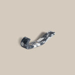 Strata Natural Marble Wall Coat Hook with Brass Accents